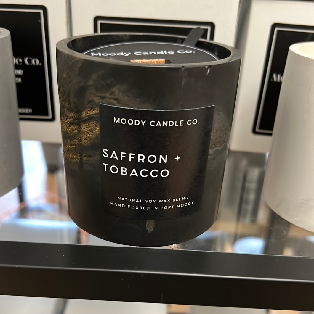 Moody Candles Co - Cement - Saffron and Tobacco