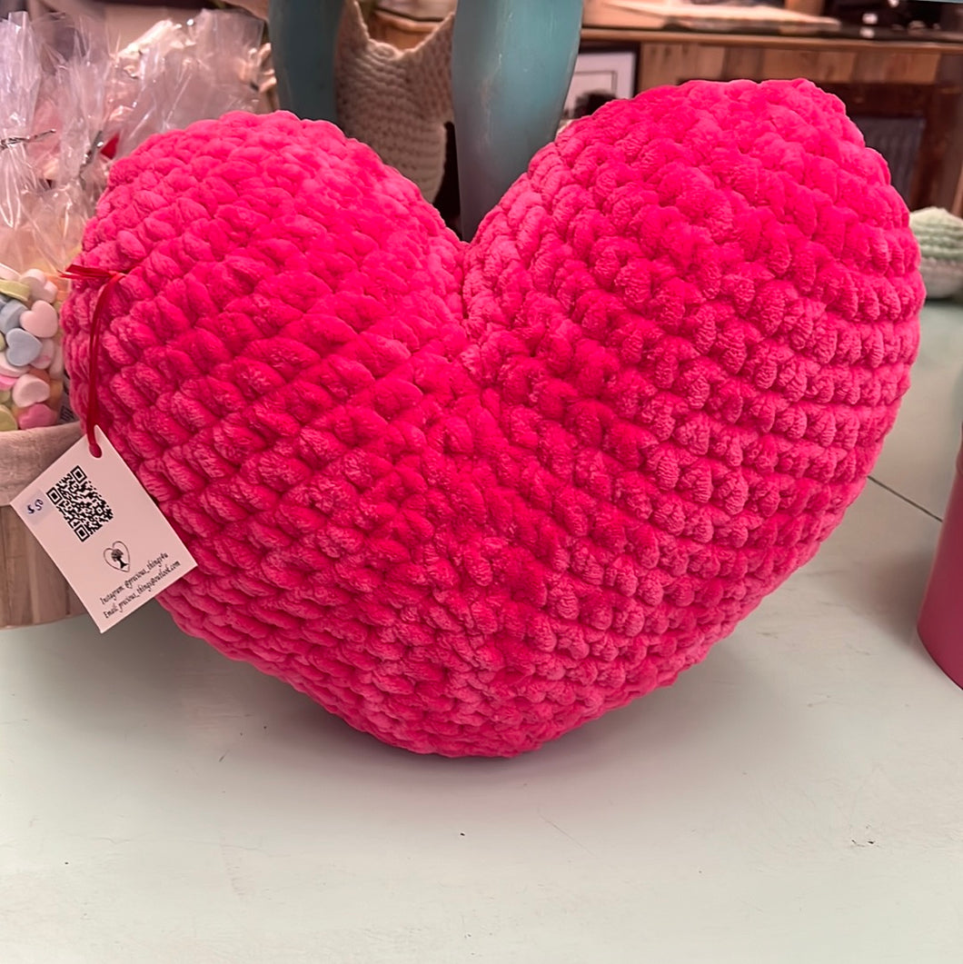 Precious Things (Shauna Turner) - Hot Pink Crochet Heart Pillow 2023