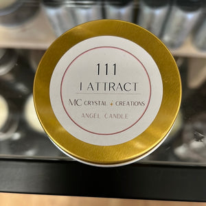 MC Crystal Creations - 111 - "I Attract" - SMALL - Candle 2023