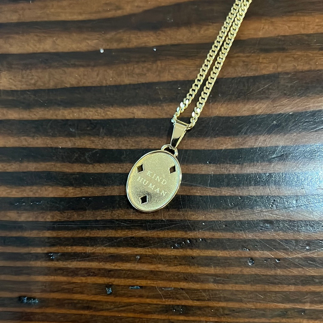 Namaste - Kind human necklace gold
