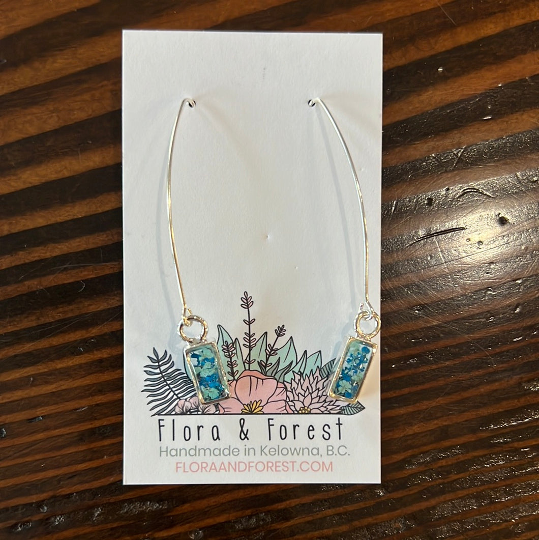 Flora and Forest - Rectangle Threader earrings 2023